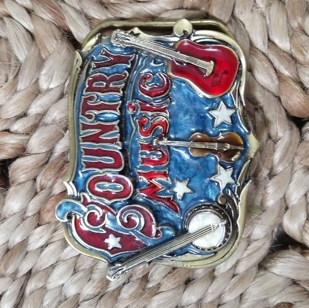 Vintage country music belt buckle